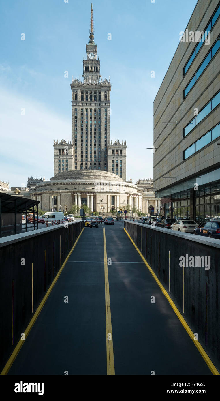 Palais de la Culture et des sciences, Varsovie Banque D'Images