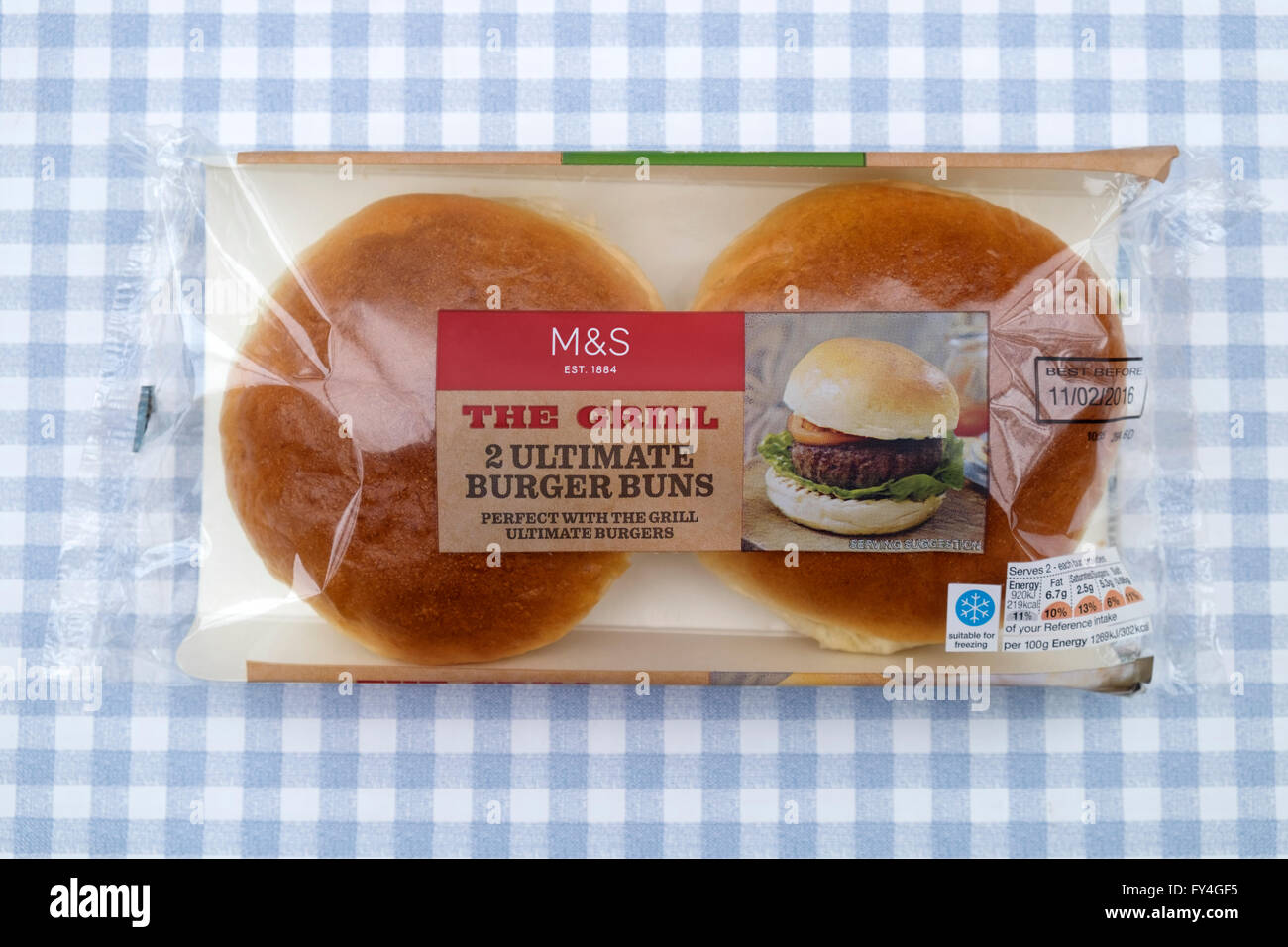 M&S La grille pains à burger ultime Banque D'Images