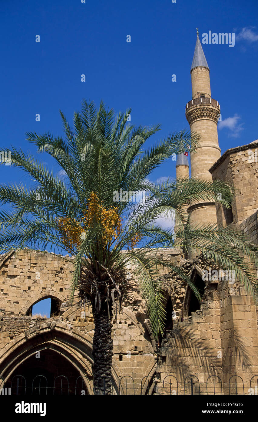 Nicosie, Chypre du Nord mosquée Selimiye, Europe Banque D'Images