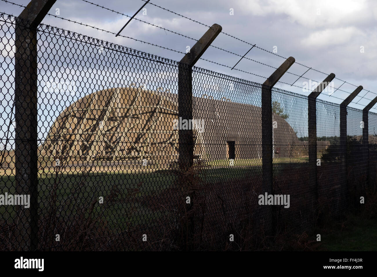 Avions trempée d'abris, RAF Woodbridge, Suffolk, UK. Banque D'Images