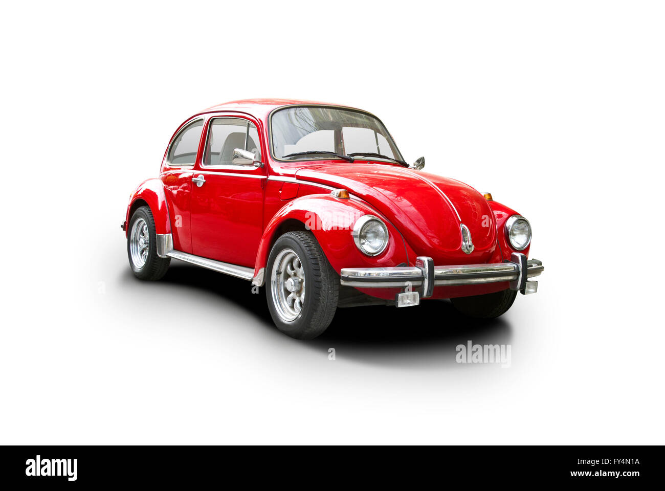Vieille voiture de collection isolated on white Banque D'Images