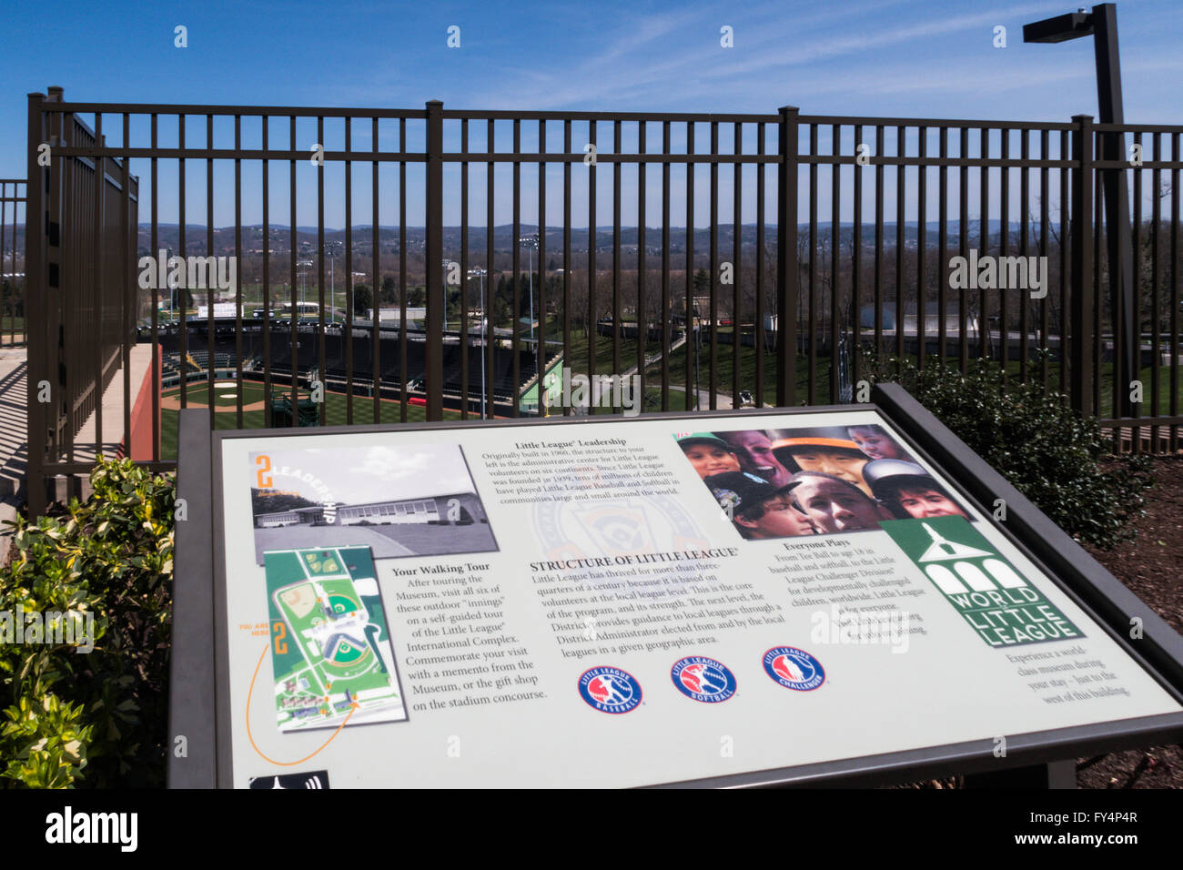 La petite ligue de baseball et softball Siège International, Williamsport, en Pennsylvanie, USA Banque D'Images