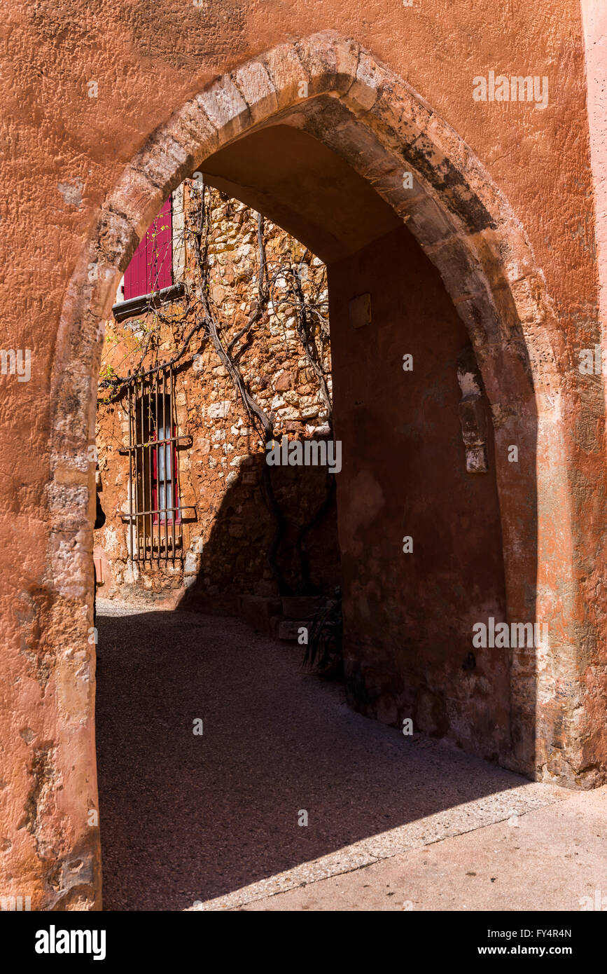 Village de Roussillon Vaucluse Haute Provence France 84 Banque D'Images