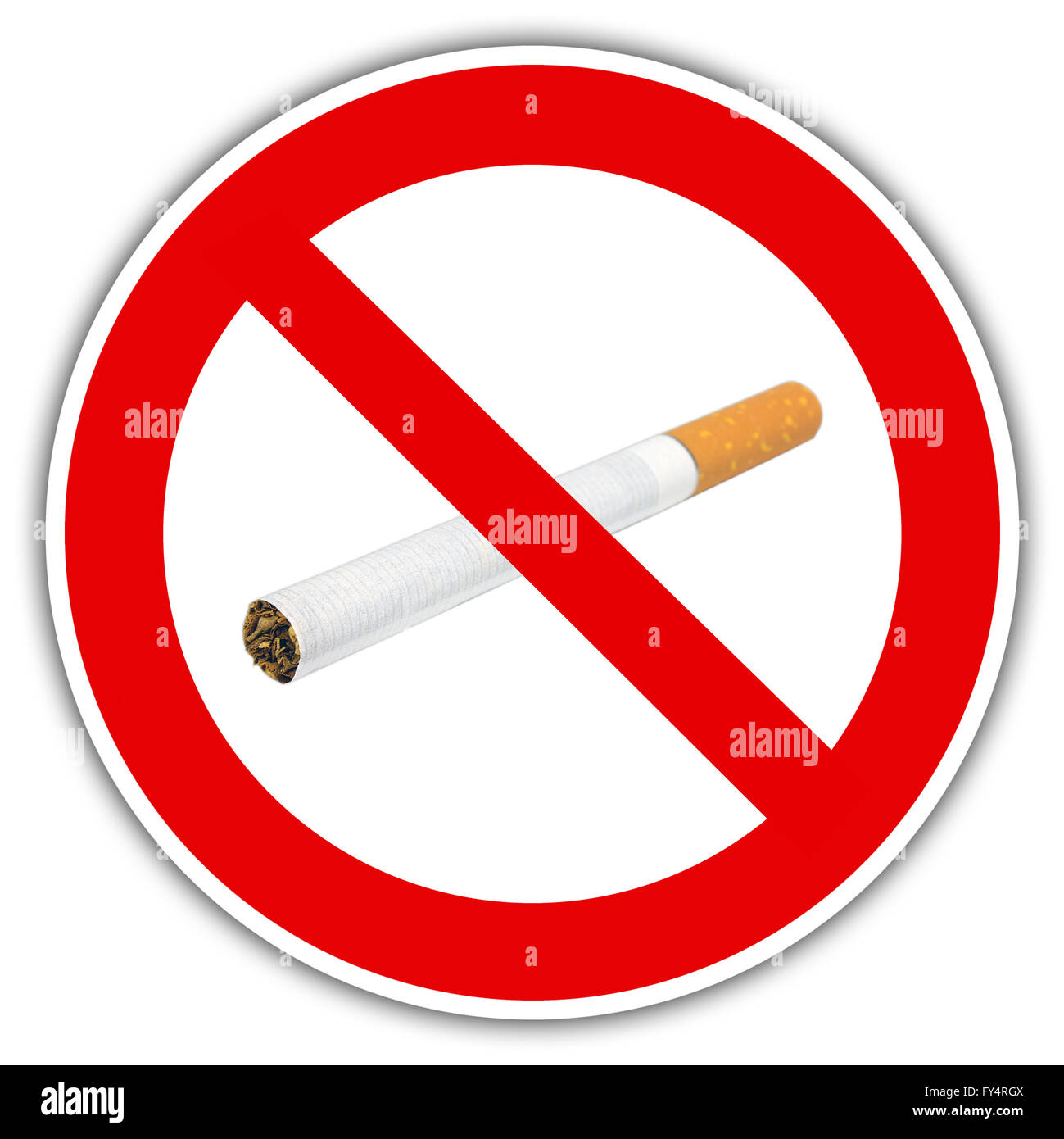 Le trafic de cigarettes sign illustration isolé sur fond blanc Banque D'Images