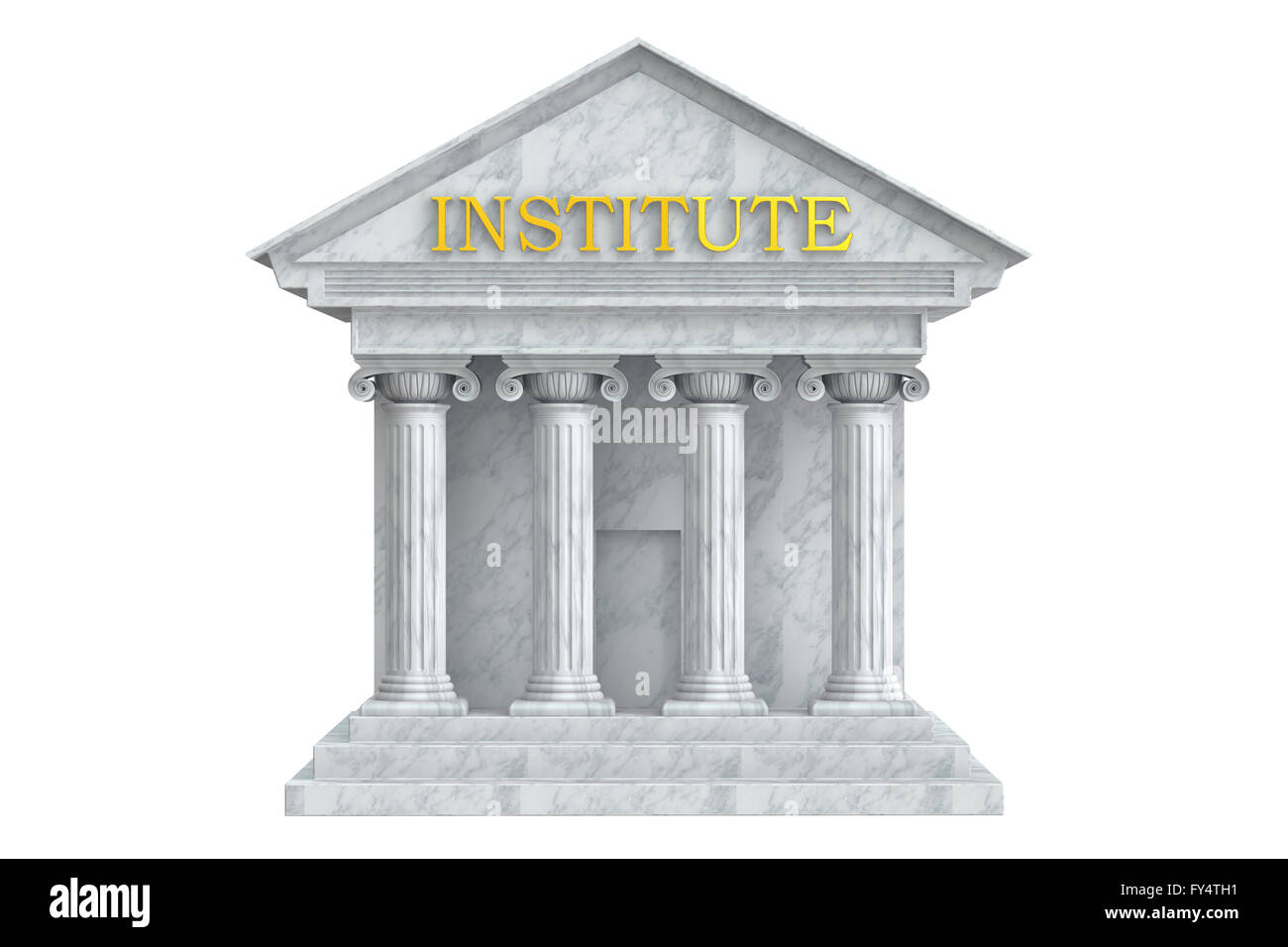 Bâtiment de l'Institut avec des colonnes, rendu 3D Banque D'Images