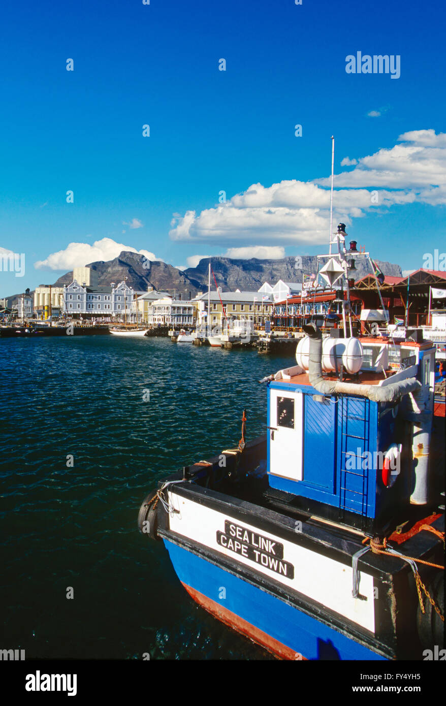 Aperçu de la ville du Cap et de port ; La montagne de la table, péninsule du Cap, Afrique du Sud Banque D'Images