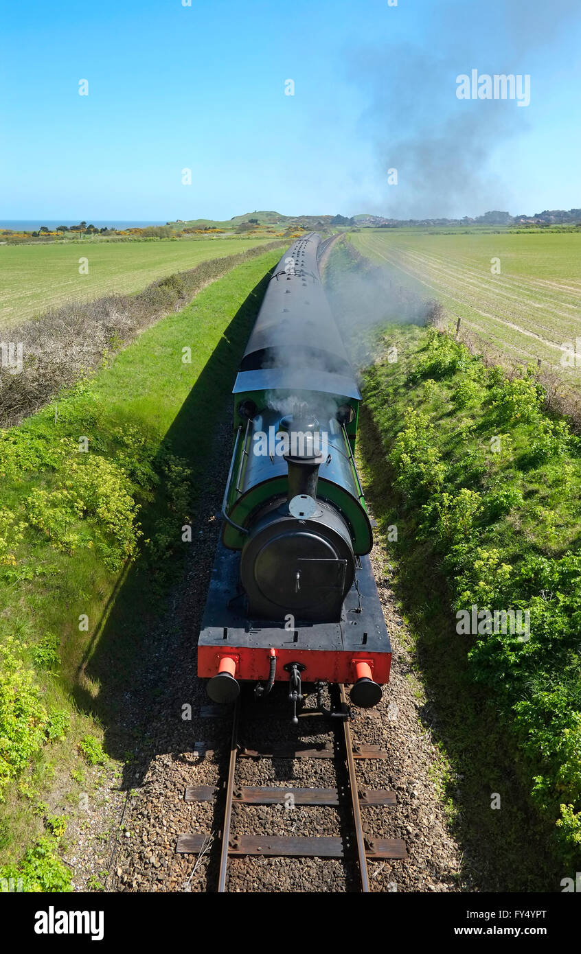 North Norfolk steam railway train, sheringham, North Norfolk, Angleterre Banque D'Images
