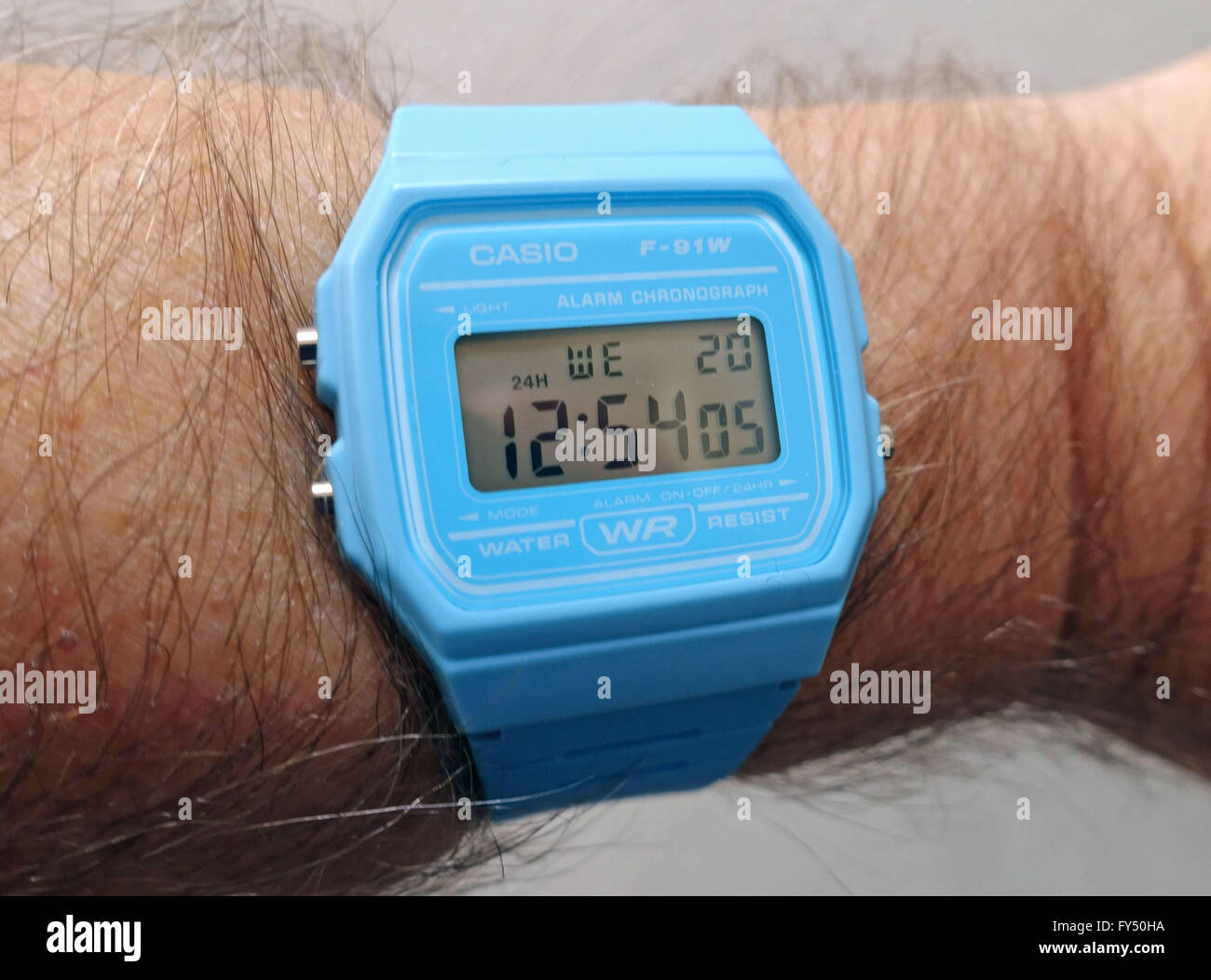 casio f91w blue