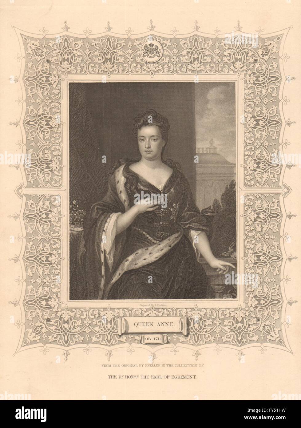L'histoire britannique. La reine Anne. TALLIS, ancien 1849 Banque D'Images