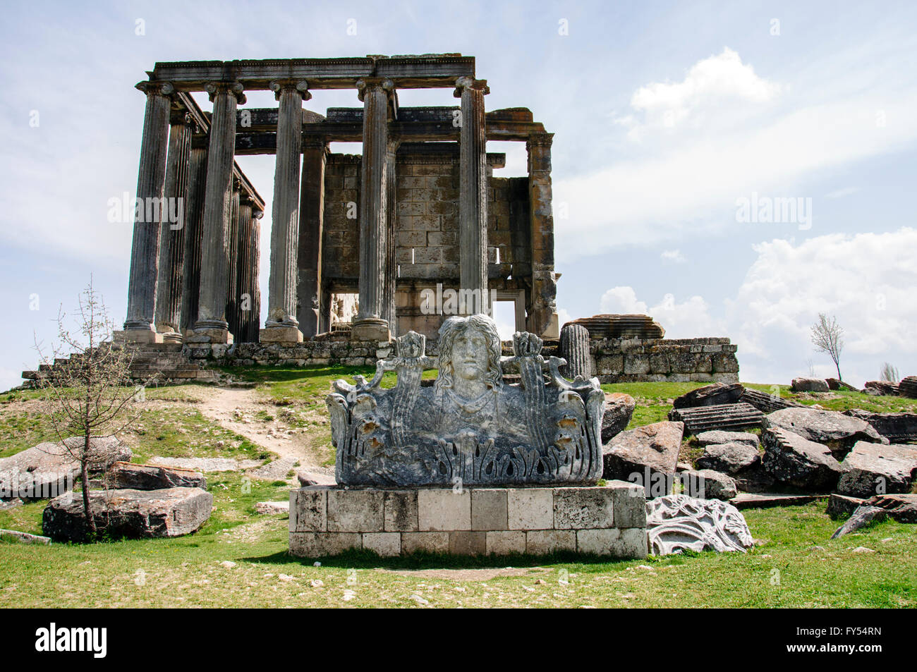 Temple de Zeus, Aizanoi, Cavdarhisar Kutahya, Turquie, Banque D'Images