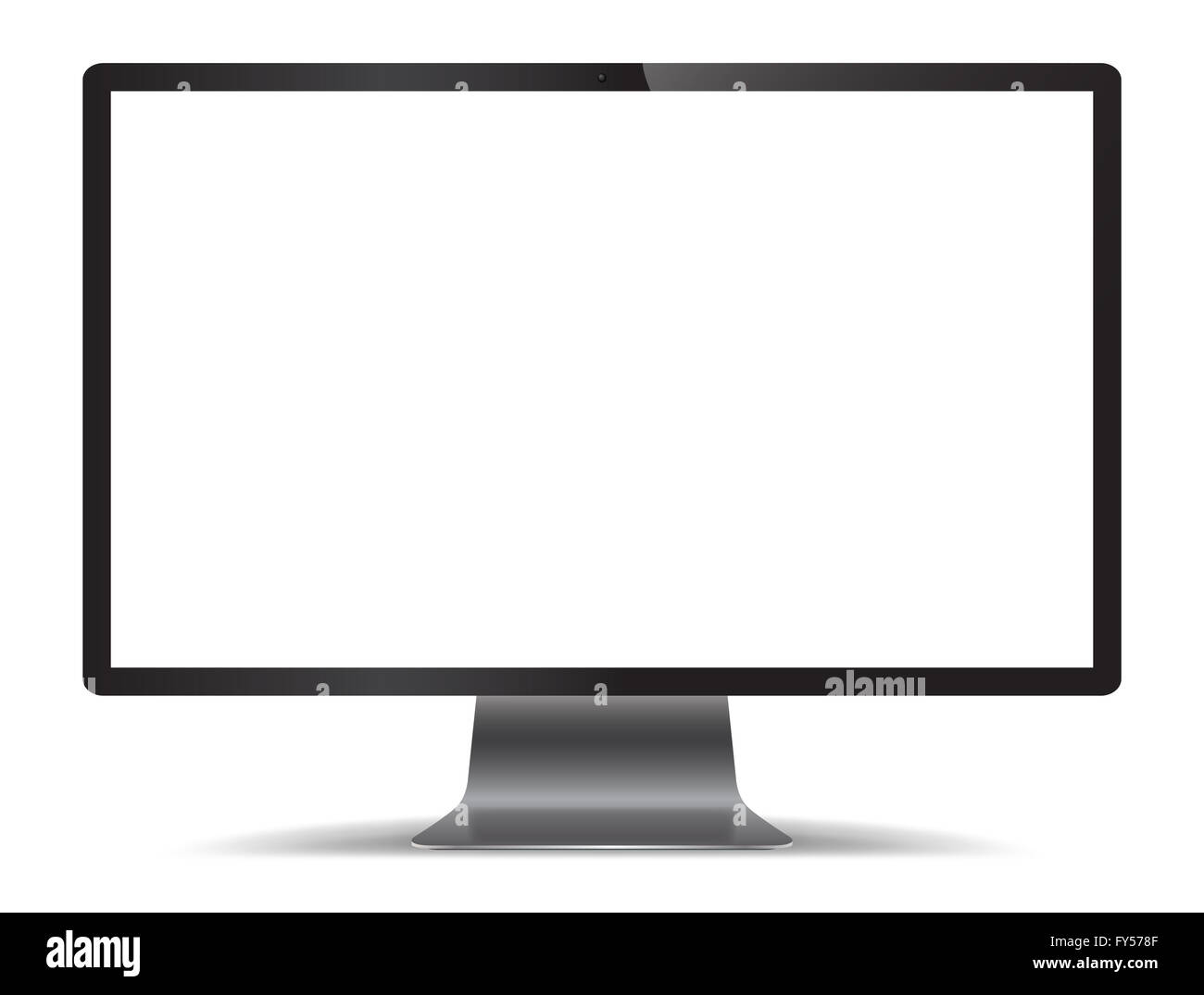 Un écran d'ordinateur réaliste isolé sur fond blanc Banque D'Images Un écran d'ordinateur réaliste isolé sur fond blanc Banque D'Images