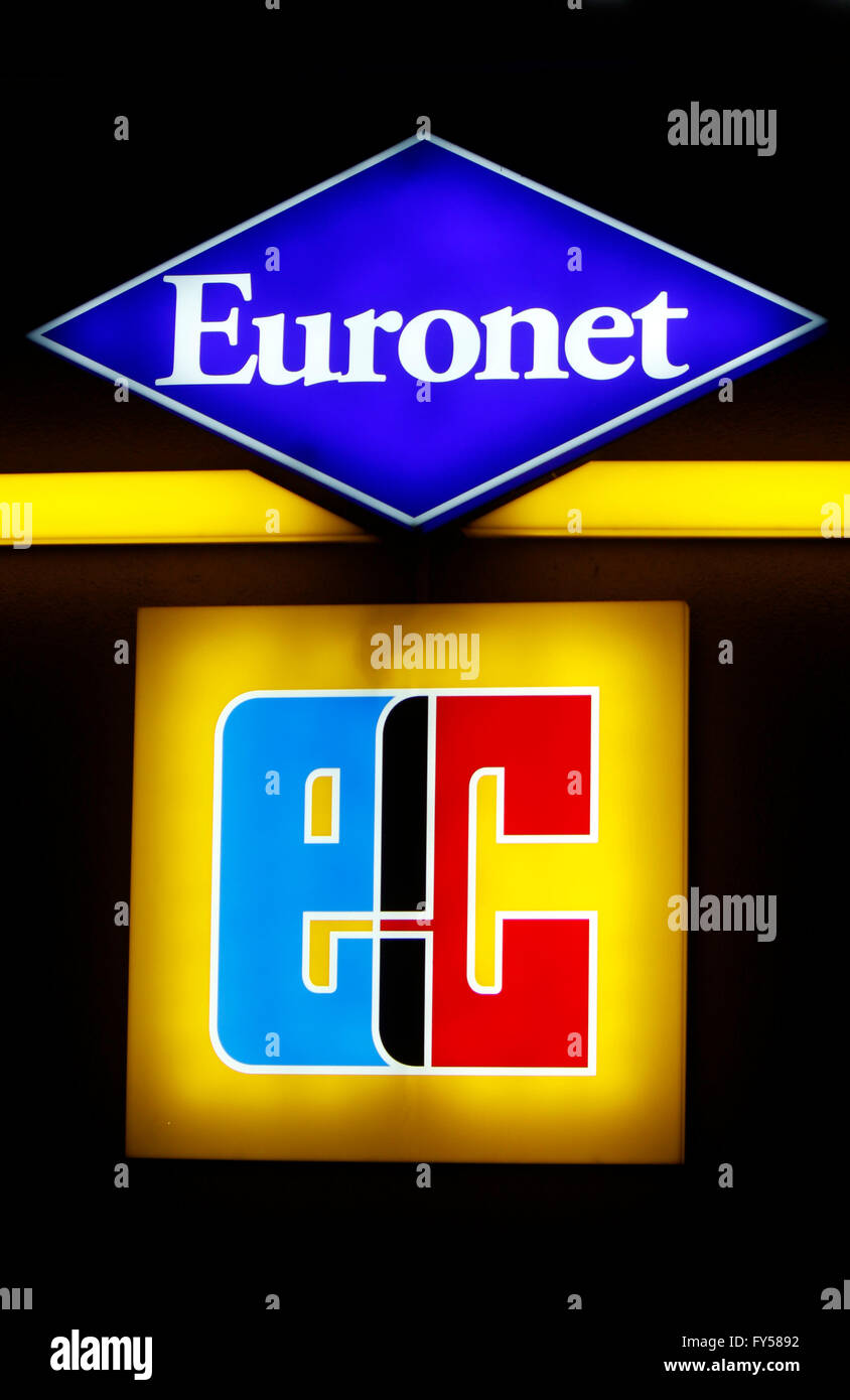 Markennamen : 'Euronet' und 'CE', Berlin. Banque D'Images