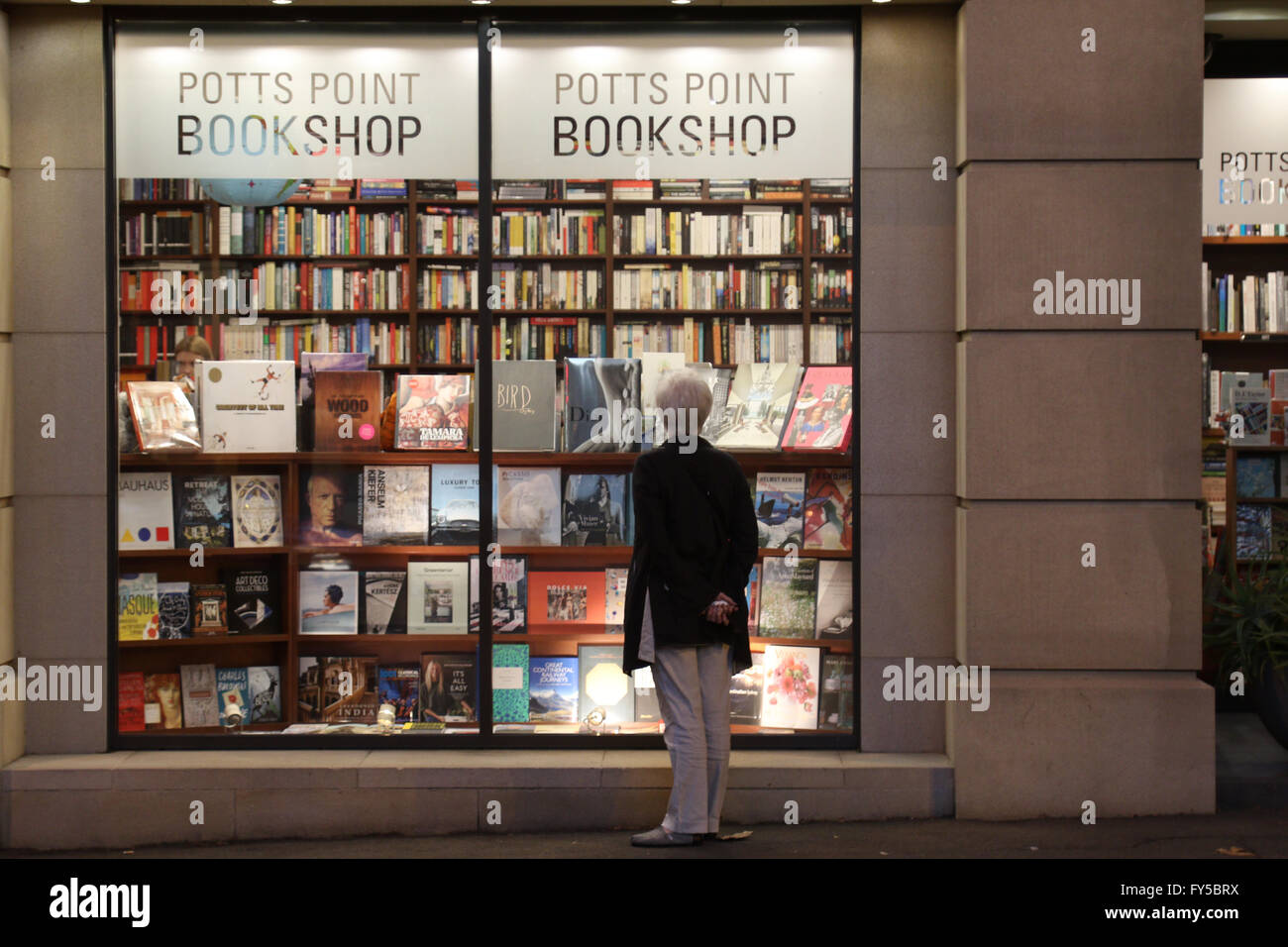 Potts Point Librairie à Sydney, Australie. Banque D'Images