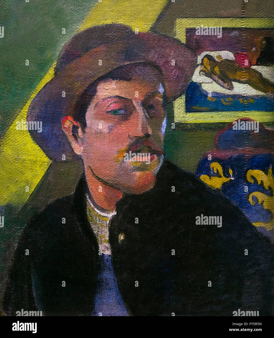 Auto-portrait, Portrait de l'artiste, de Paul Gauguin, 1893-1894, Musée d'Orsay, Paris, France, Europe Banque D'Images