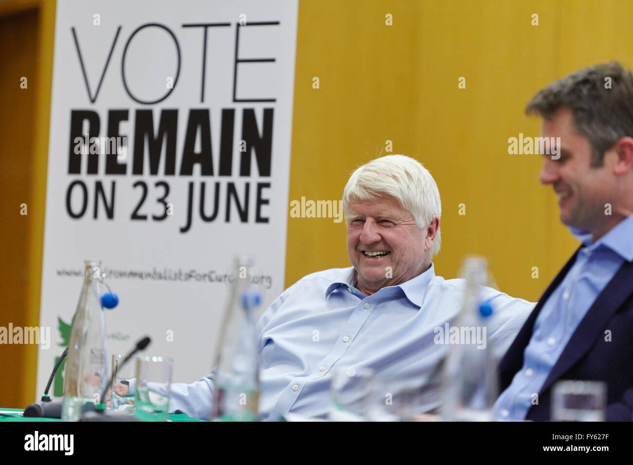 Londres, Royaume-Uni. 21 avril, 2016. Les amis de la Terre et de l'environnement pour l'Europe restent rassemblement électoral. Eu lieu au King's College de Londres. UK. Le 21 avril 2016 Crédit : Sam Barnes/Alamy Live News Banque D'Images