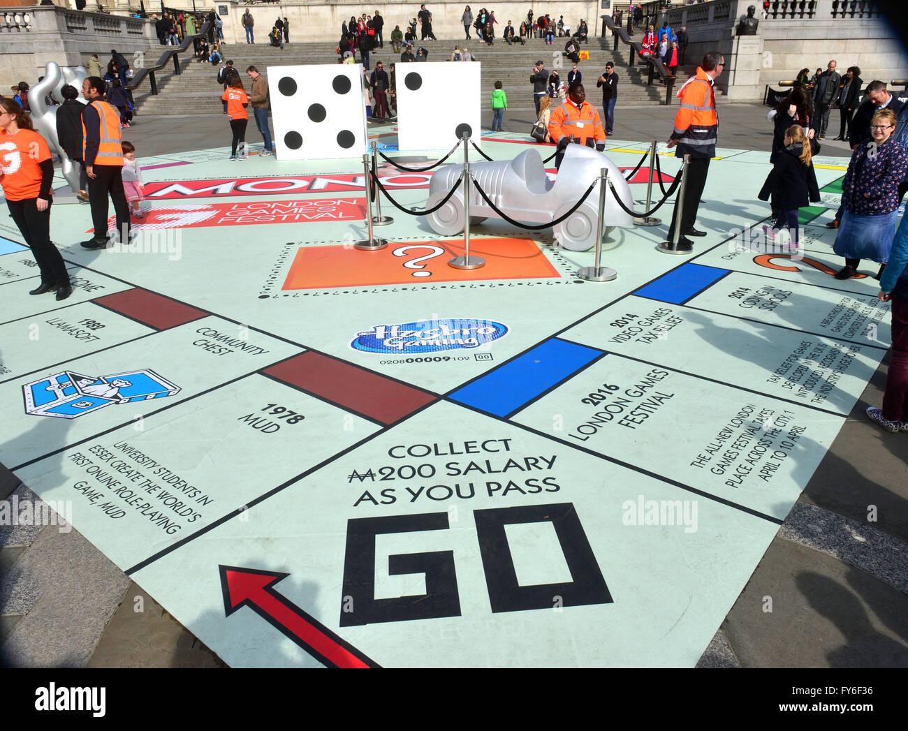 Monopoly géant pour le Festival des Jeux de Londres à Trafalgar Sqaure 3e 20166 Apilr Banque D'Images