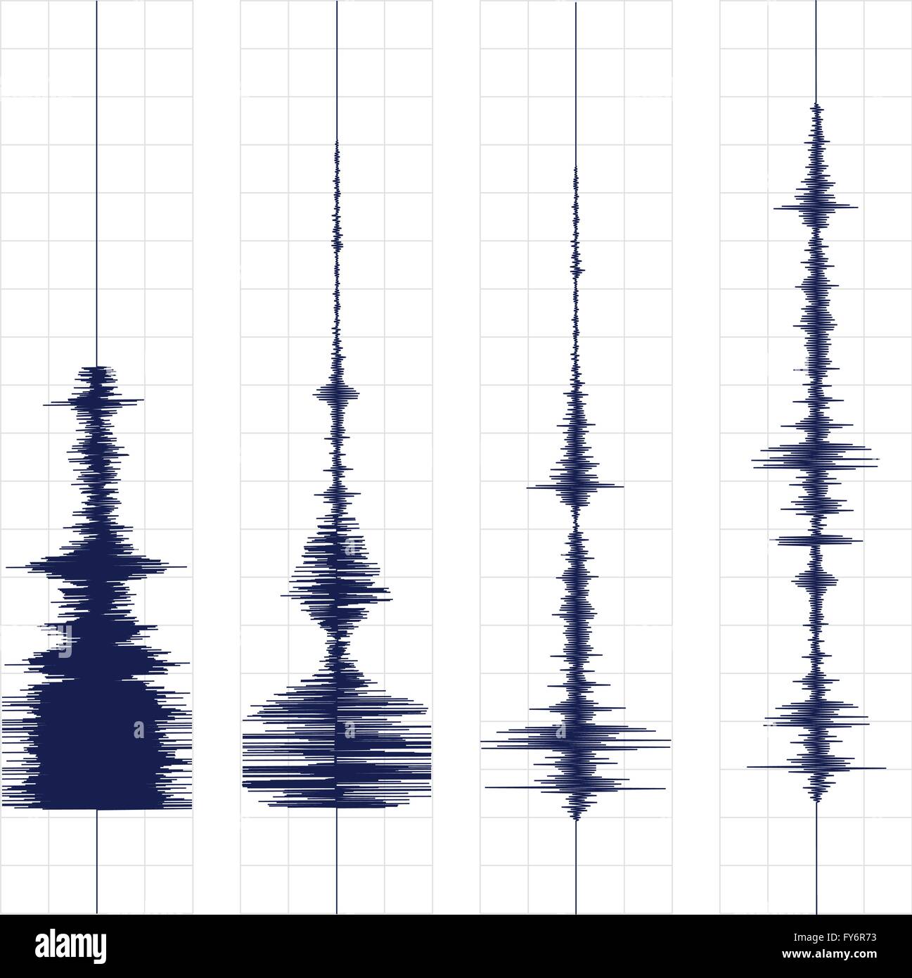 Les ondes sismogramme imprimer Illustration de Vecteur