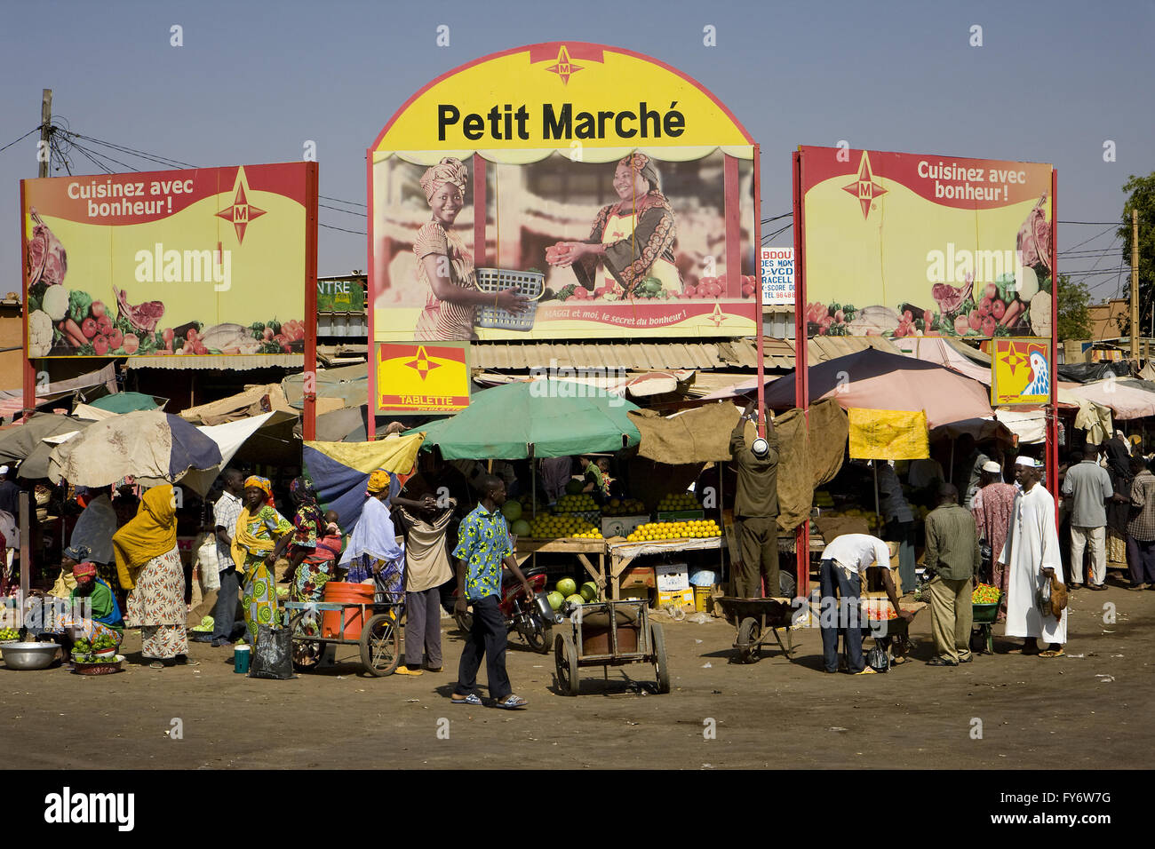 Le petit marche. Niamey. Niger Banque D'Images