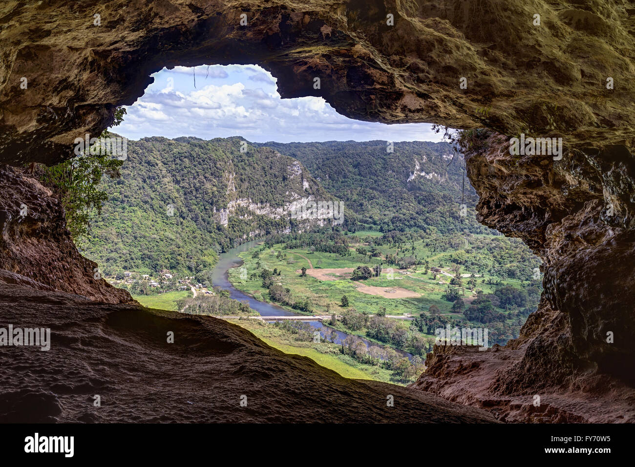 Cueva Ventana - Grotte de fenêtre à Porto Rico Banque D'Images