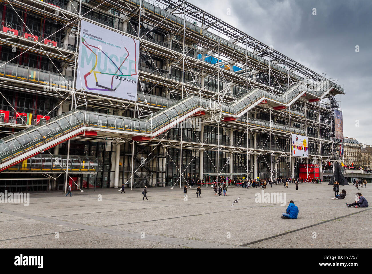 Centre George Pompidou, Les Halles, Paris, France Banque D'Images