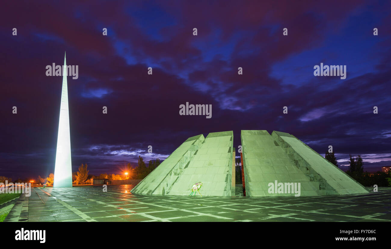 L'Eurasie, région du Caucase, l'Arménie, Erevan, mémorial du génocide Banque D'Images