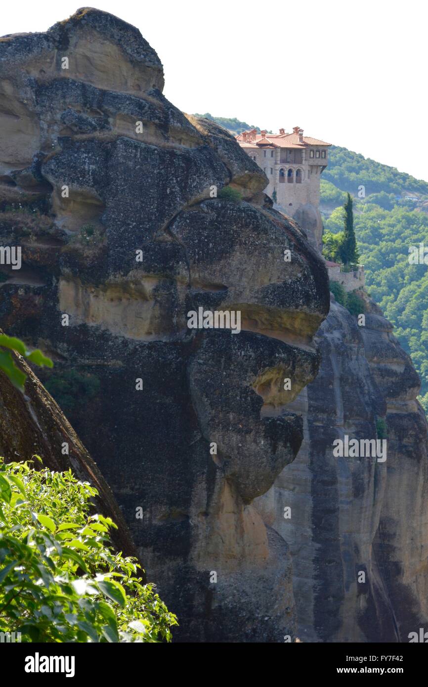 Grand meteoron monastère en Grèce Meteora Banque D'Images