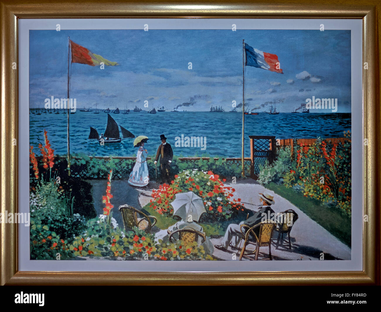 Claude peinture 'La terrasse à Sainte Adresse' alias 'Le Jardin