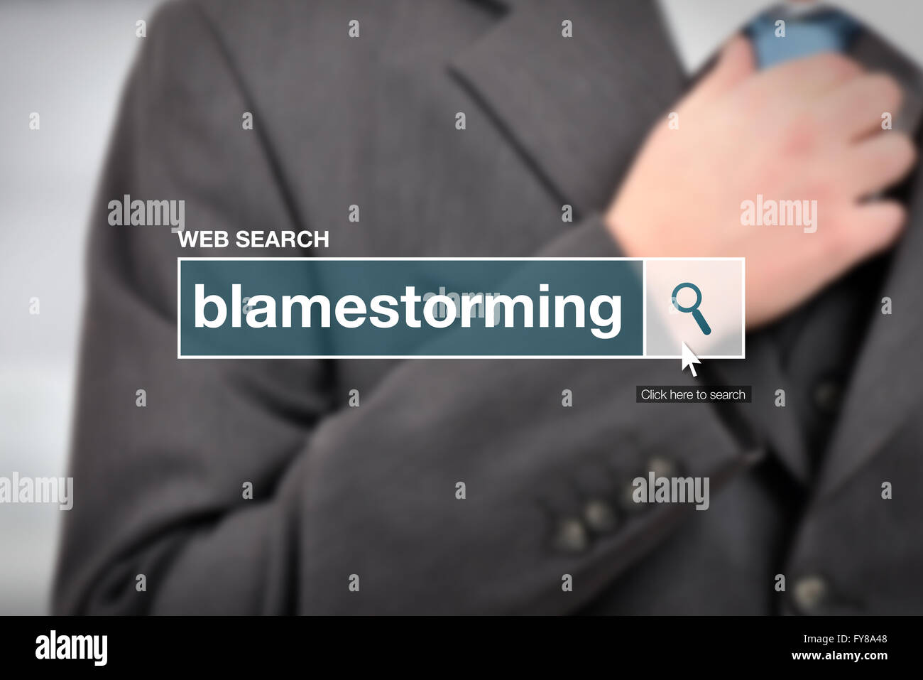 Barre de recherche Web - Glossaire Terme Définition blamestorming dans internet glossaire. Banque D'Images