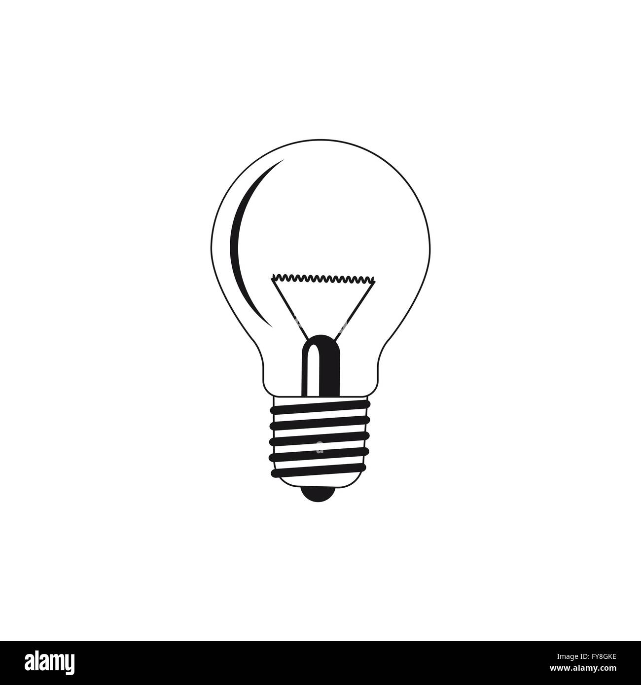 Silhouettes ampoule vector illustration Illustration de Vecteur