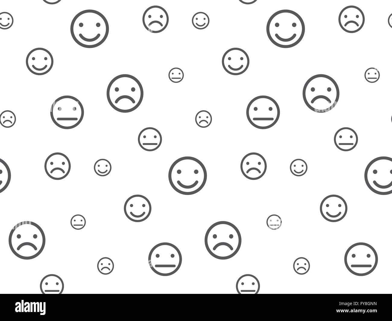 Smileys seamless pattern vector illustration Illustration de Vecteur
