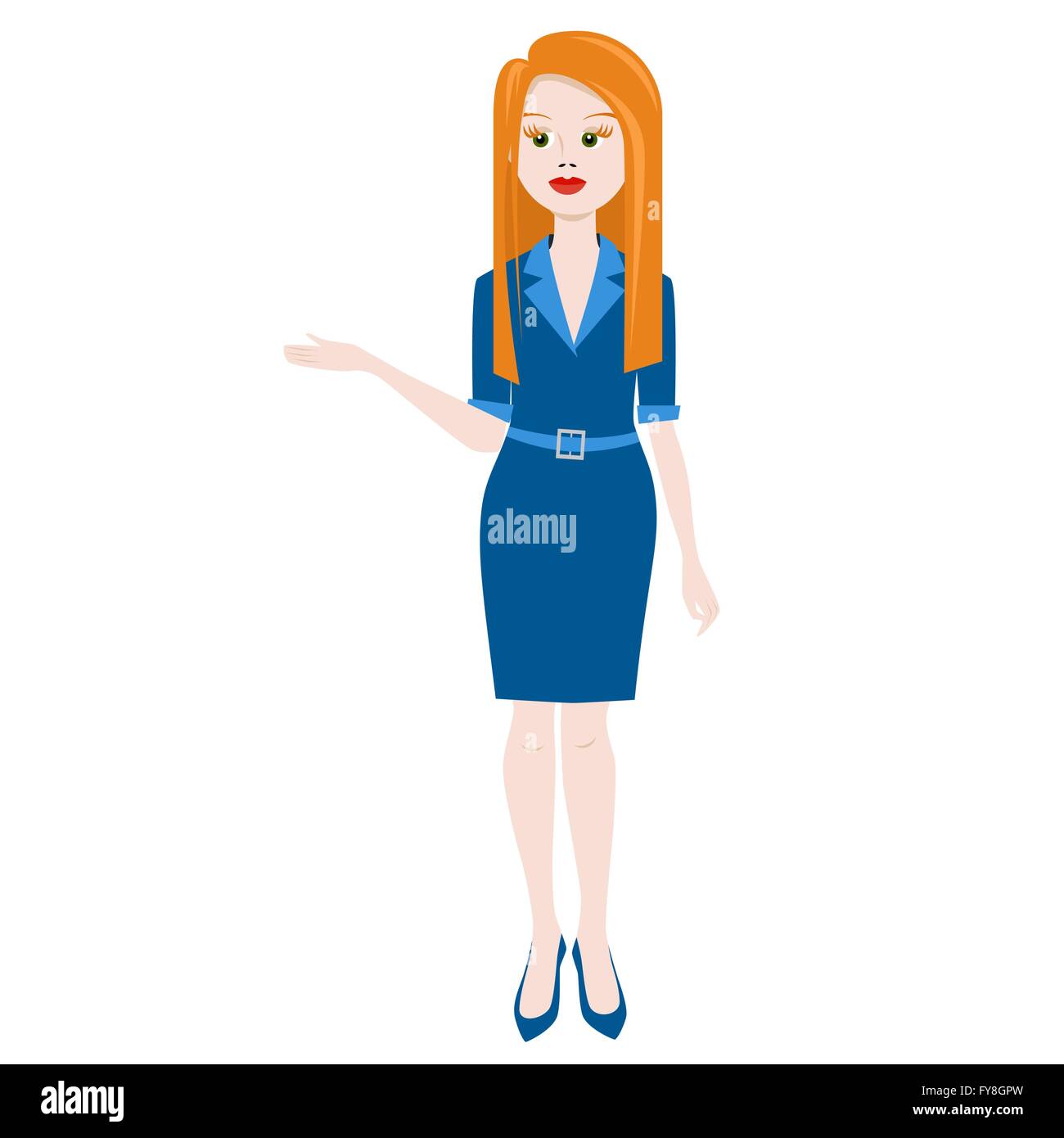 Business Woman présentation vector illustration Illustration de Vecteur