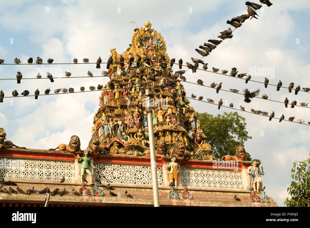 Le temple indien de Sri Kali à Yangon au Myanmar Banque D'Images