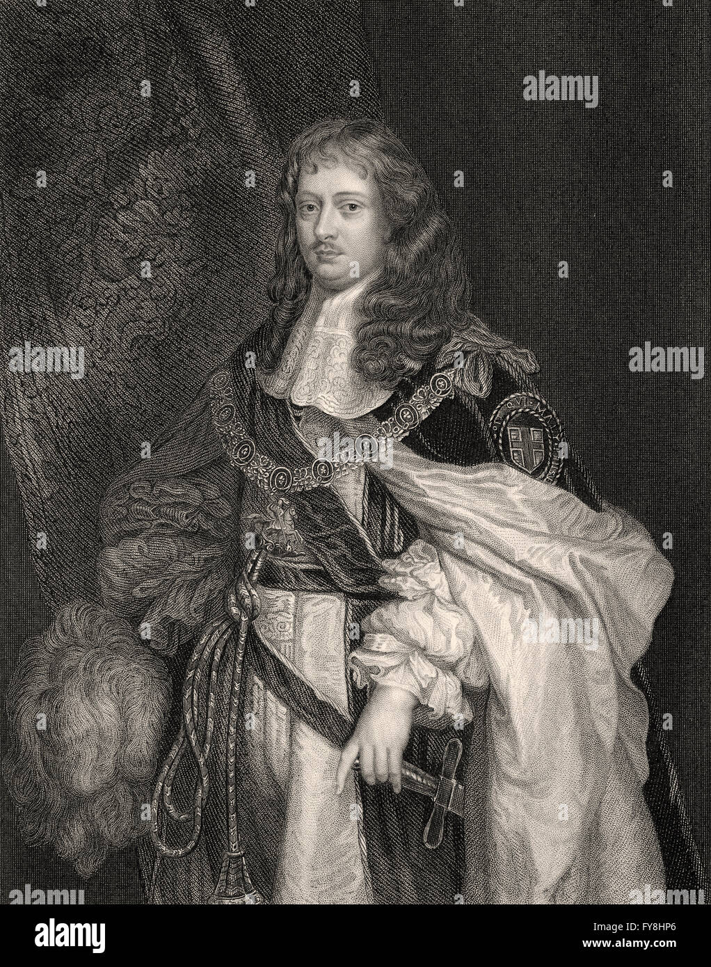 Edward Montagu, 1er Comte de Sandwich, 1625-1672, un officier d'infanterie, officier de marine et homme politique Banque D'Images
