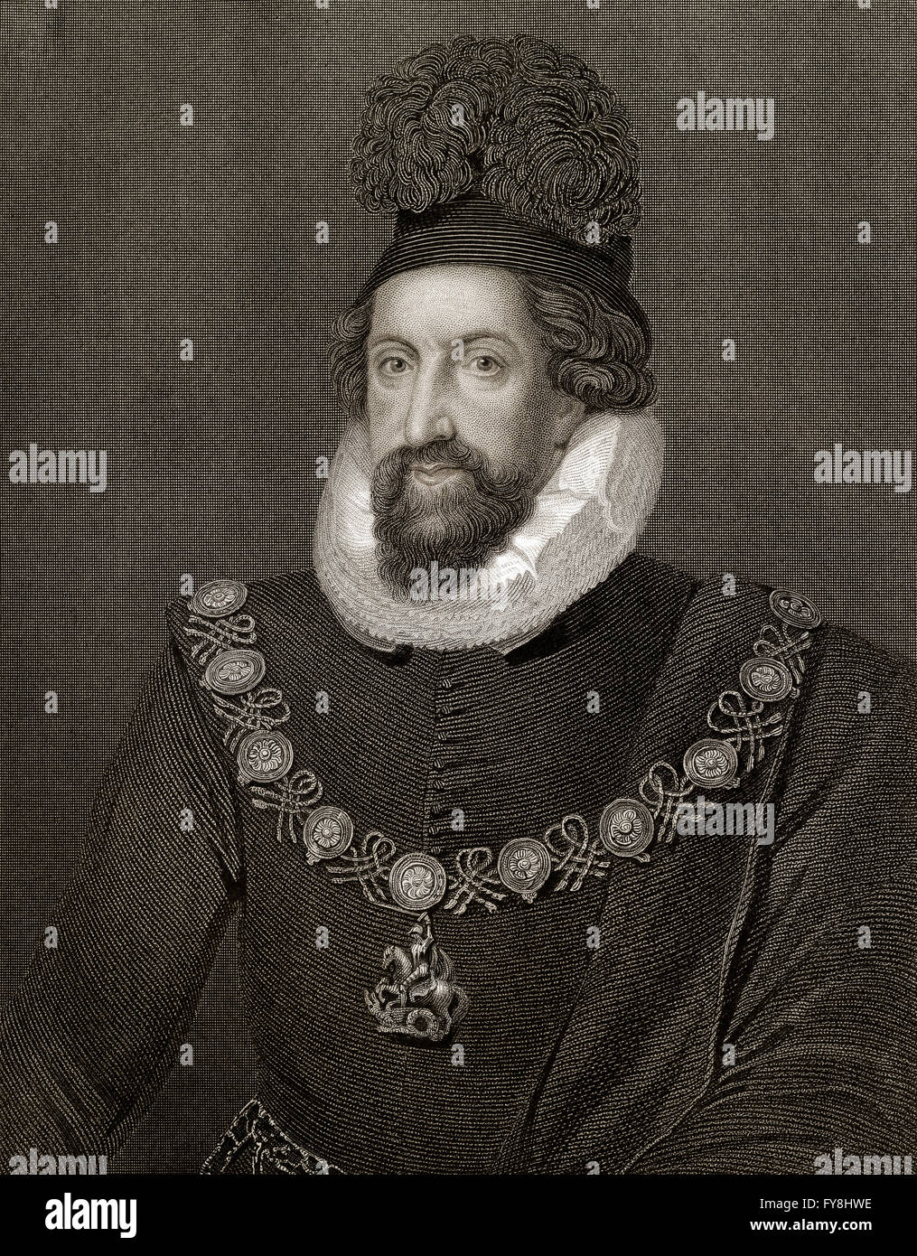 L'amiral Thomas Howard, comte de Suffolk, 1561-1626, un aristocrate anglais Banque D'Images