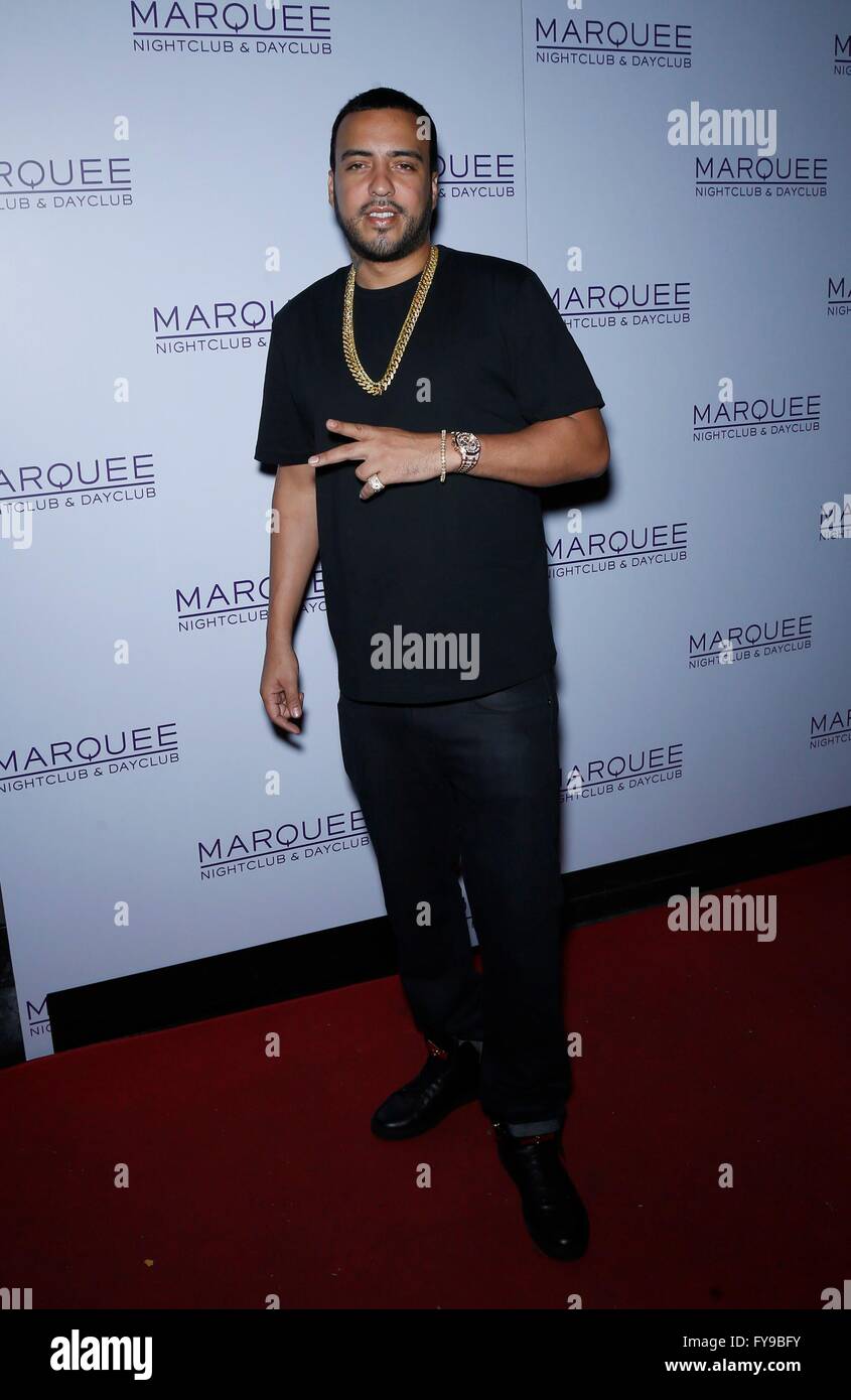 Las Vegas, NV, USA. Apr 23, 2016. French Montana présents pour dégager cette argent au Marquee Nightclub, The Cosmopolitan of Las Vegas, Las Vegas, NV le 23 avril 2016. Credit : MORA/Everett Collection/Alamy Live News Banque D'Images