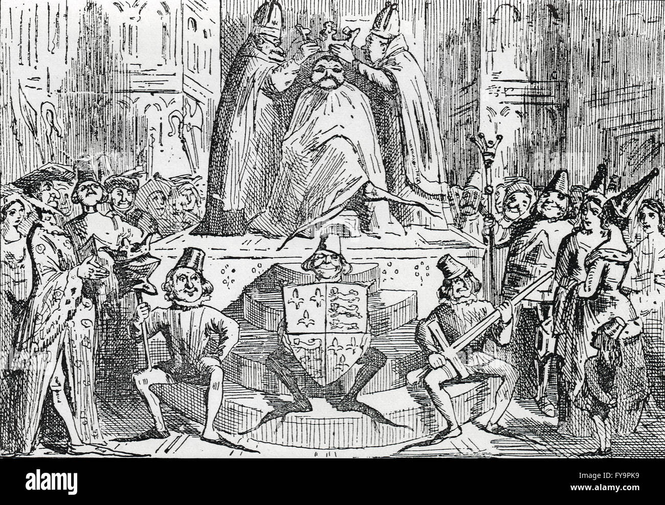 Couronnement de Henry IV par John Leech Banque D'Images