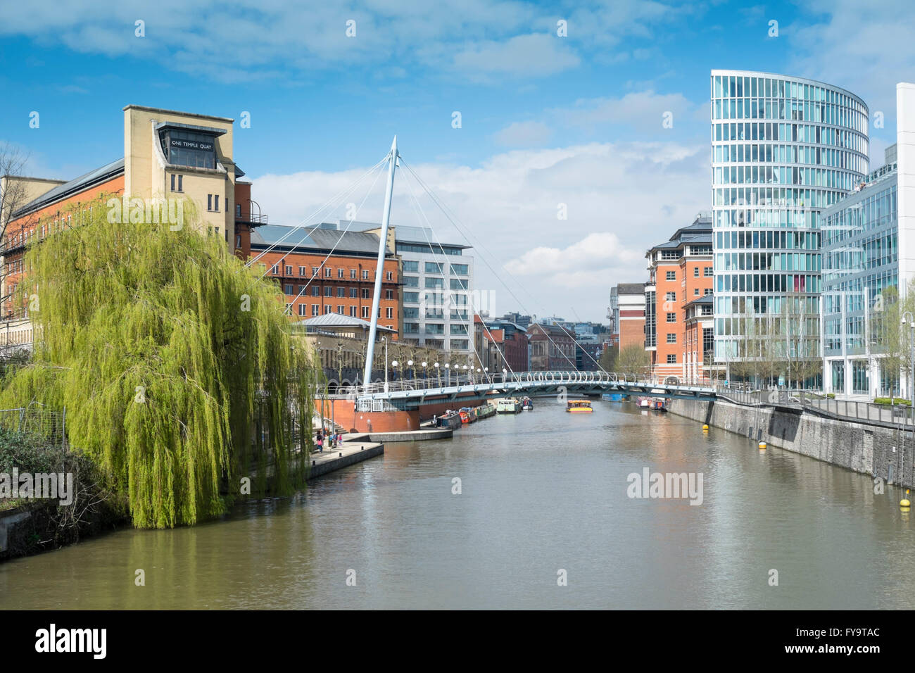 La ville de Bristol England UK Le port flottant et pont de Valentines Banque D'Images