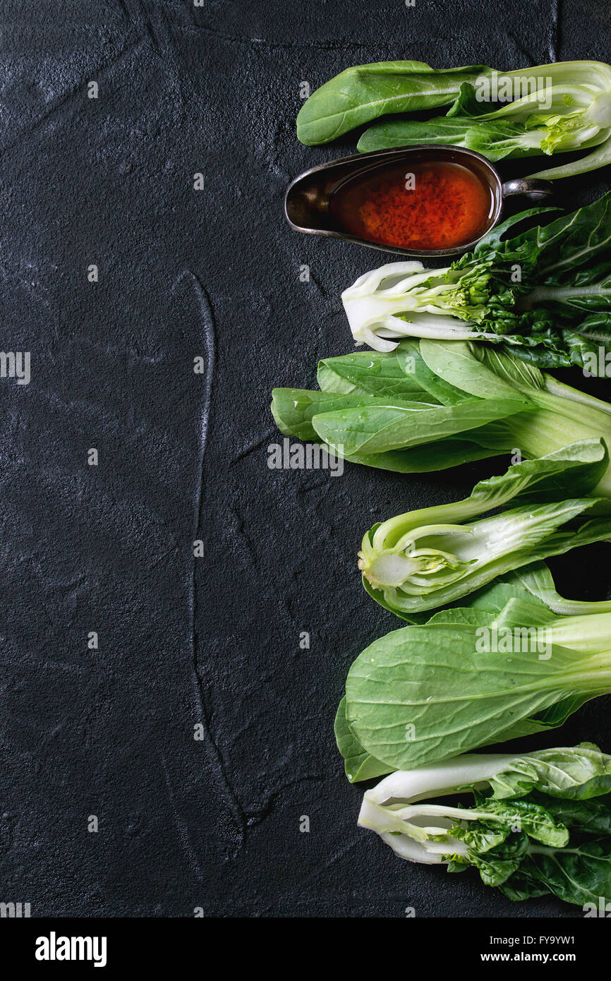 Assortiment de matières le bok choy Banque D'Images