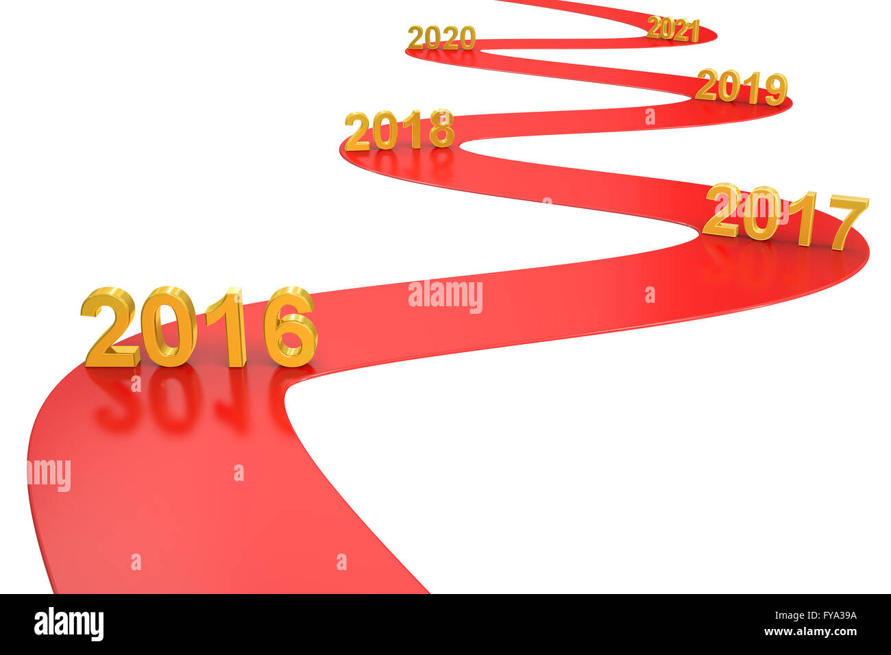 Concept d'entreprise le succès de l'année 2016, rendu 3D Banque D'Images