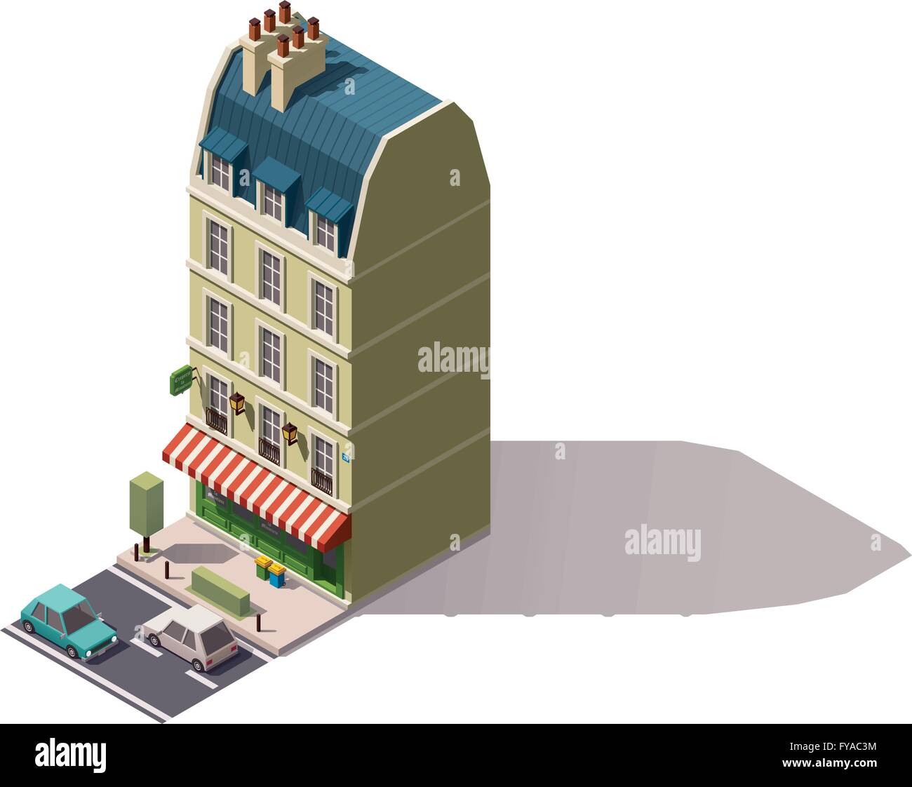 Vector Construction Paris isométrique Illustration de Vecteur