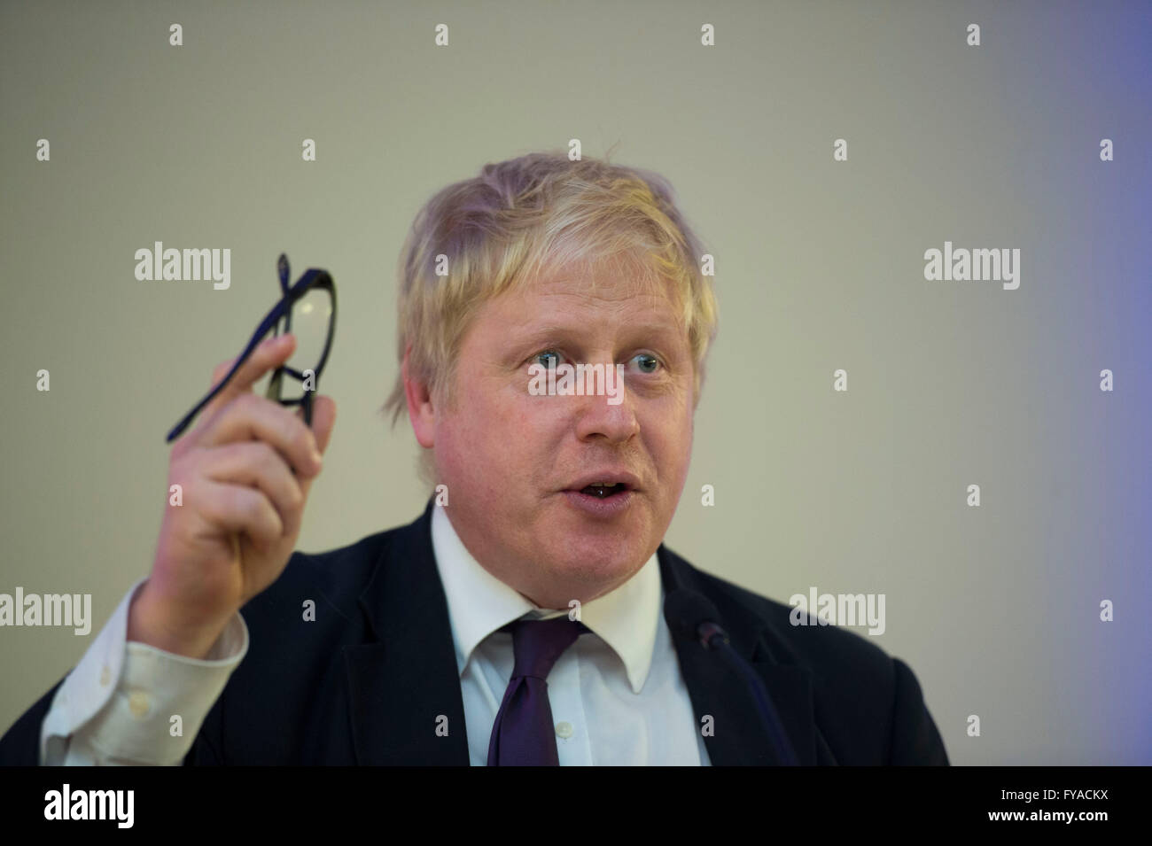 Boris Johnson, ancien maire de Londres et député conservateur. Banque D'Images