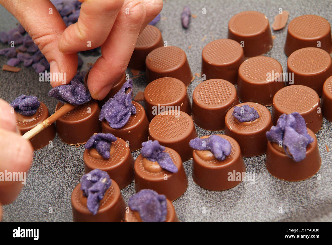 Chocolat Walkers,Emporium Ilfracombe,UK un chocolatier traditionnel bonbons confiserie gobstoppers fait-main sucre alimentaire Banque D'Images
