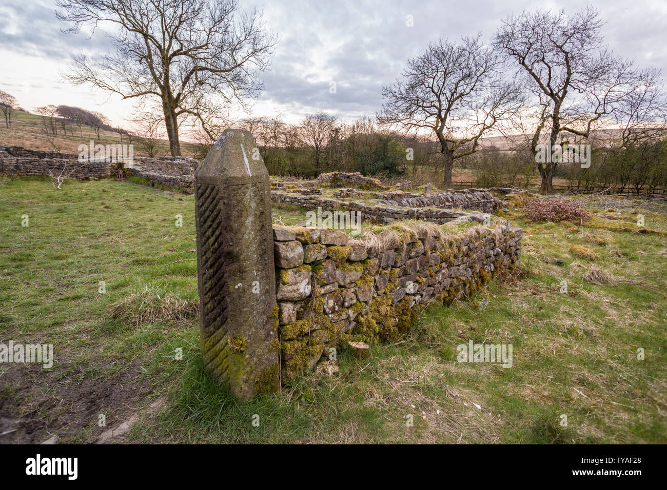 Les ruines de Hollinshead Hall, Grolley Banque D'Images