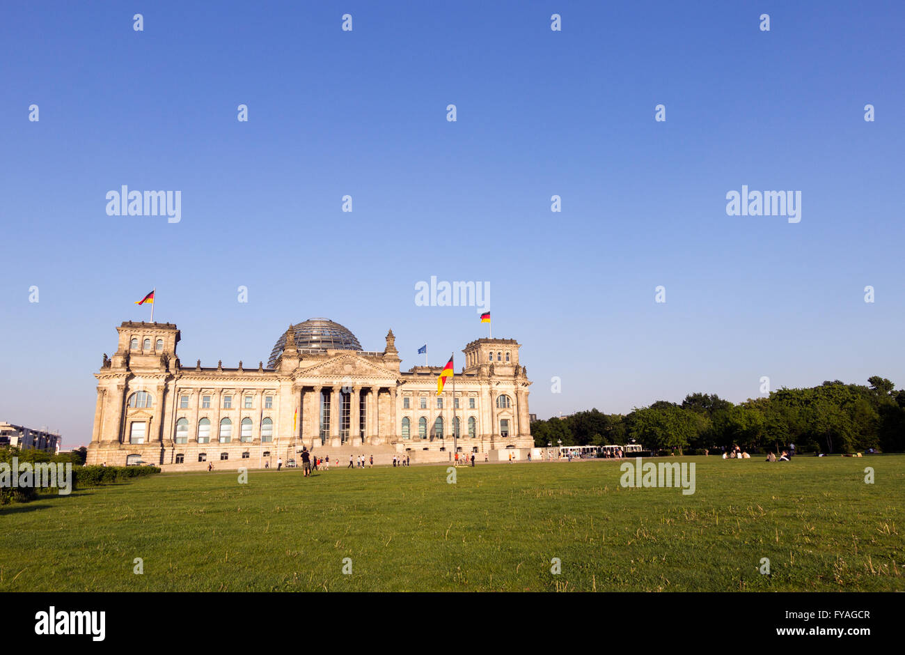 Le bâtiment du Reichstag à Berlin : le parlement allemand Banque D'Images