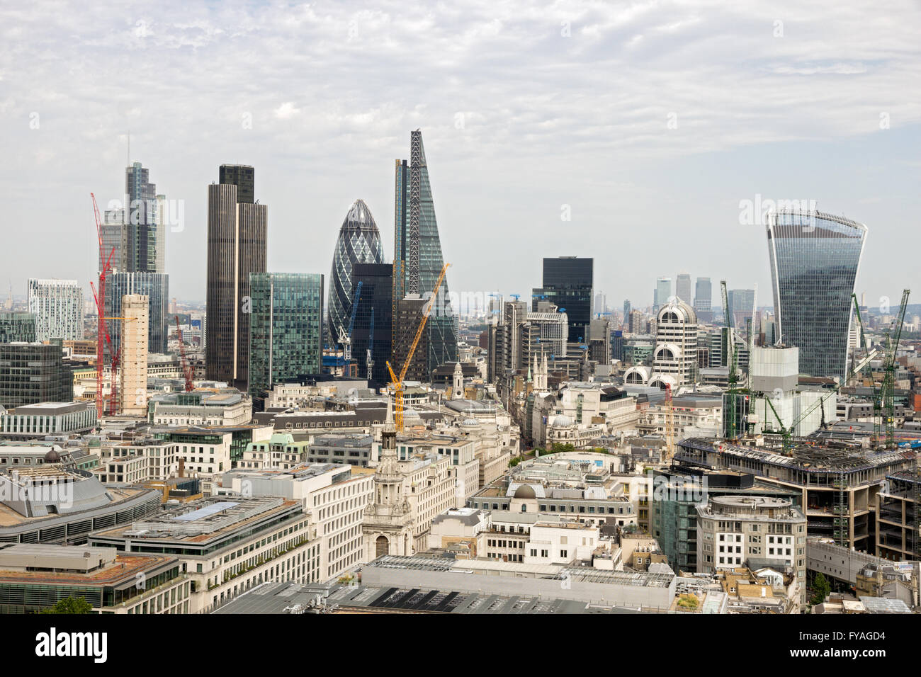 Vue sur l'horizon de Londres, Royaume-Uni Banque D'Images