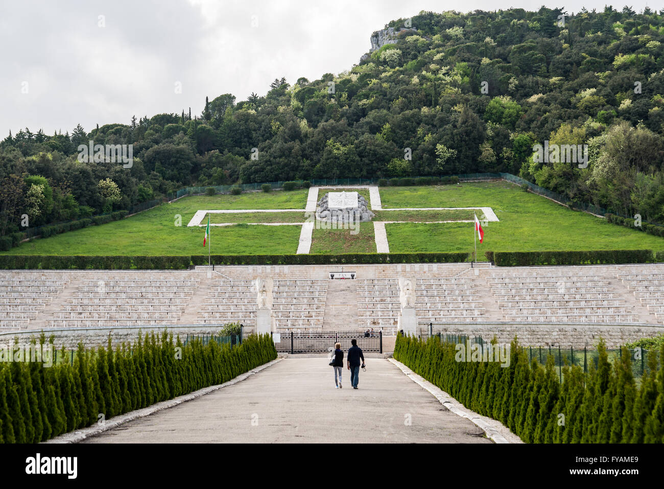 La DEUXIÈME GUERRE MONDIALE dans le cimetière polonais Monte Cassino, Italie Banque D'Images