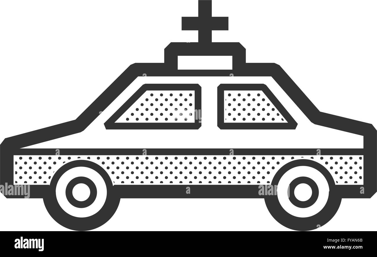 Salon de voiture ambulance icône de voiture Illustration de Vecteur