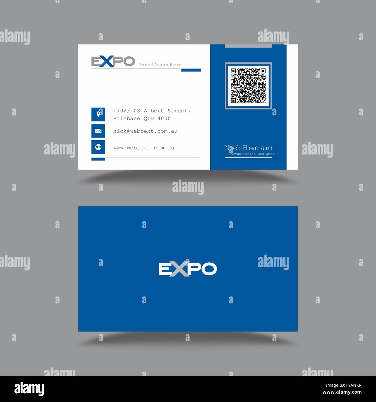 Modèle de conception de carte de visite professionnelle Illustration de Vecteur