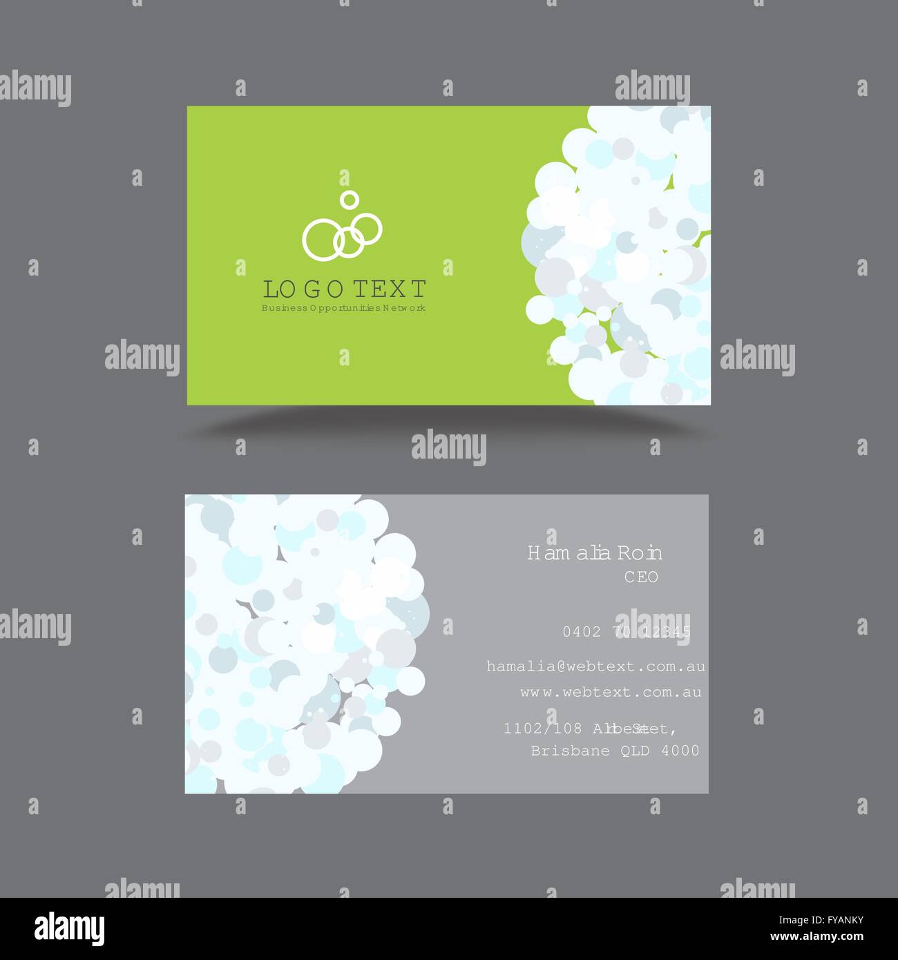Modèle de conception de carte de visite professionnelle Illustration de Vecteur
