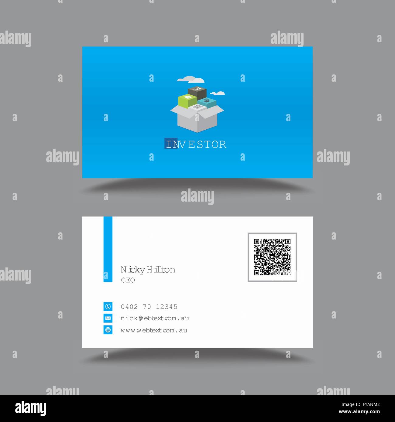 Modèle de conception de carte de visite professionnelle Illustration de Vecteur